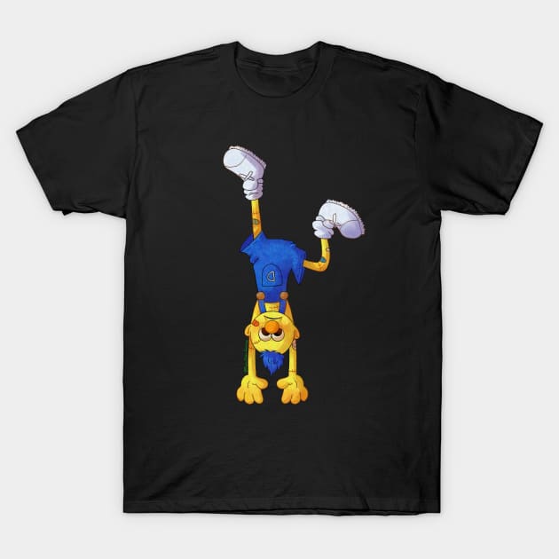 Yellow Guy Hanging Upside Down T-Shirt by Maru-Chan-Shop